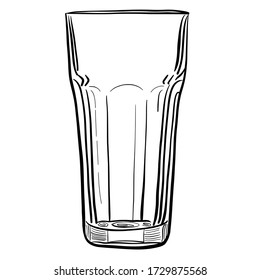 Empty Glass Hand Drawn Cooler Glass Stock Vector (Royalty Free ...