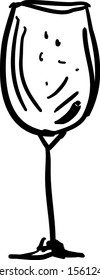 Vidrio vacío, ilustración, vector sobre fondo blanco