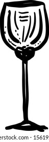 Leeres Glas, Illustration, Vektorgrafik auf weißem Hintergrund.