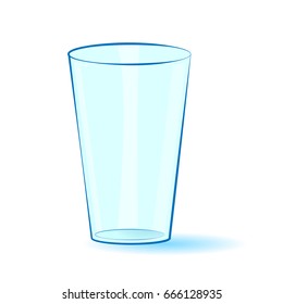 Empty glass isolated on a white background. Vector