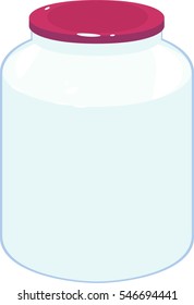 Empty glass jar