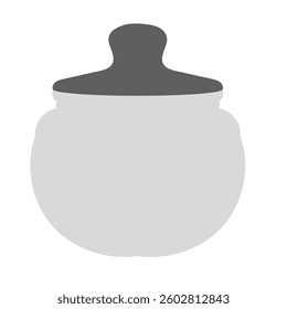 Empty glass jar icon. Line vector illustration isolated on white background.