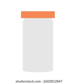 Empty glass jar icon. Line vector illustration isolated on white background.