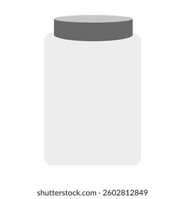 Empty glass jar icon. Line vector illustration isolated on white background.