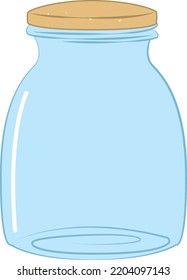 empty glass jar with lid