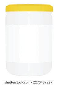 Empty glass jar. vector illustration