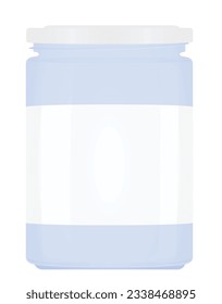 Empty glass jar. vector illustration