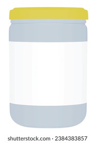 Empty glass jar. vector illustration