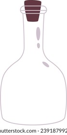 Empty Glass Jar Vector Illustration