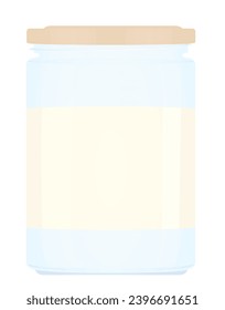 Empty glass jar. vector illustration