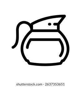Empty Glass Pitcher for Brewing or Dispensing Coffee