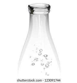 empty glass or plastic bottle to place your text. vector design