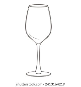 empty glass for red wine	