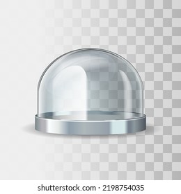 Muestra de vidrio vacío sobre fondo transparente. Objeto de bloqueo, ilustración vectorial