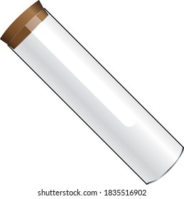 Empty glass spice container with tight rind lid