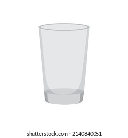Empty glass transparent glassware.
vector image
