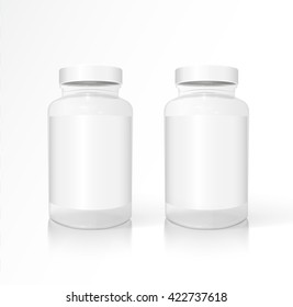 Empty glass transparent jar, mockup
