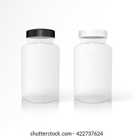 Empty Glass Transparent Jar, Mockup