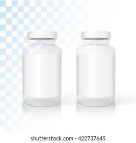 Empty glass transparent jar, mockup