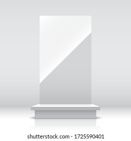 Leere Glas Trophäe Preis. Vector-Abbildung.