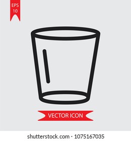 Empty Glass vector icon