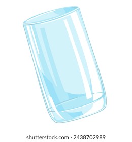 empty glass for water vector illustration