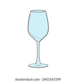 vaso vacío para vino blanco