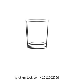Empty glassful for a glass. Clear glass. 