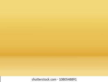 Empty gold studio room, used as background for display your products.