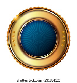 Empty golden label.
Vector illustration.