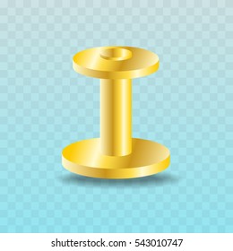 is empty goldr coil on transparent background Vector illustration
