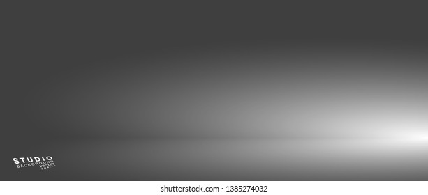 Empty gradient studio room background. backdrop light interior with copyspace for your creative project, Vector illustration EPS 10