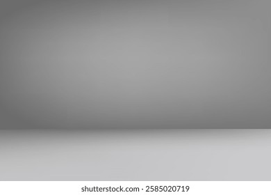 Empty gray studio 3d vector background for product design