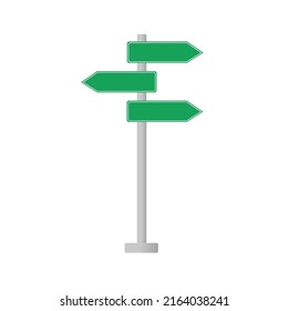 Empty Green Arrow Road Direction Sign Stock Vector (Royalty Free ...