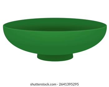 	
Empty green bowl. vector illustration	