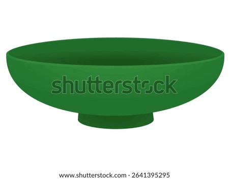 	
Empty green bowl. vector illustration	