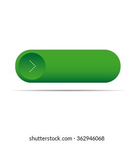 Empty green button for web vector