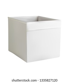 Empty Green Laundry Basket isolate on white background