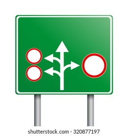 empty green road signs