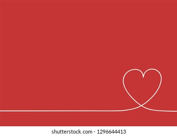 Empty greeting card layout with cute heart. Valentine's Day, Mother's Day and Women's Day concept. Vector