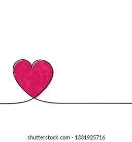 Empty greeting card layout with cute heart. Valentine's Day, Mother's Day and Women's Day concept. Vector