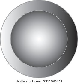 Plato gris vacío aislado de burla