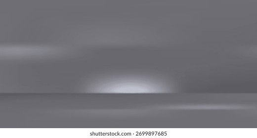 Fundo de estúdio cinza vazio. Limbo escuro. Sala de estúdio do produto. Fundo escuro limbo. Fundo 3D abstrato para apresentação