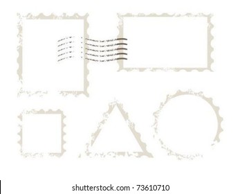 Empty grunge post stamp