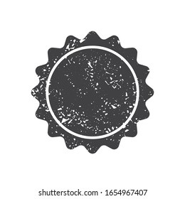 Sello de grano vacío. Diseño de plantilla de adhesivo en blanco aislado. Ilustración del vector