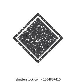 Empty grunge stamp. Blank sticker template design isolated. Vector illustration