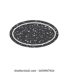 Empty grunge stamp. Blank sticker template design isolated. Vector illustration