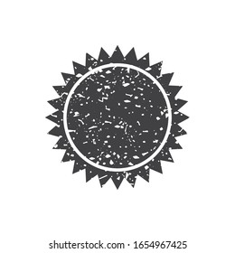 Empty grunge stamp. Blank sticker template design isolated. Vector illustration