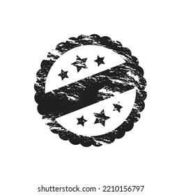 Empty grunge stamp icon. Black Ink color empty Stamps Round frames vector icon. Stamp grunge textured ink rubber label. Isolated on white background. 