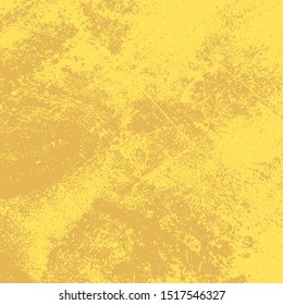 Empty grunge yellow color background. Distressed Orange Color Texture with peeled paint and scratches. EPS10 vector